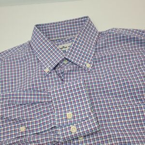 Peter Millar, Red/Blue/White Plaid Long‎ Sleeve, Size M